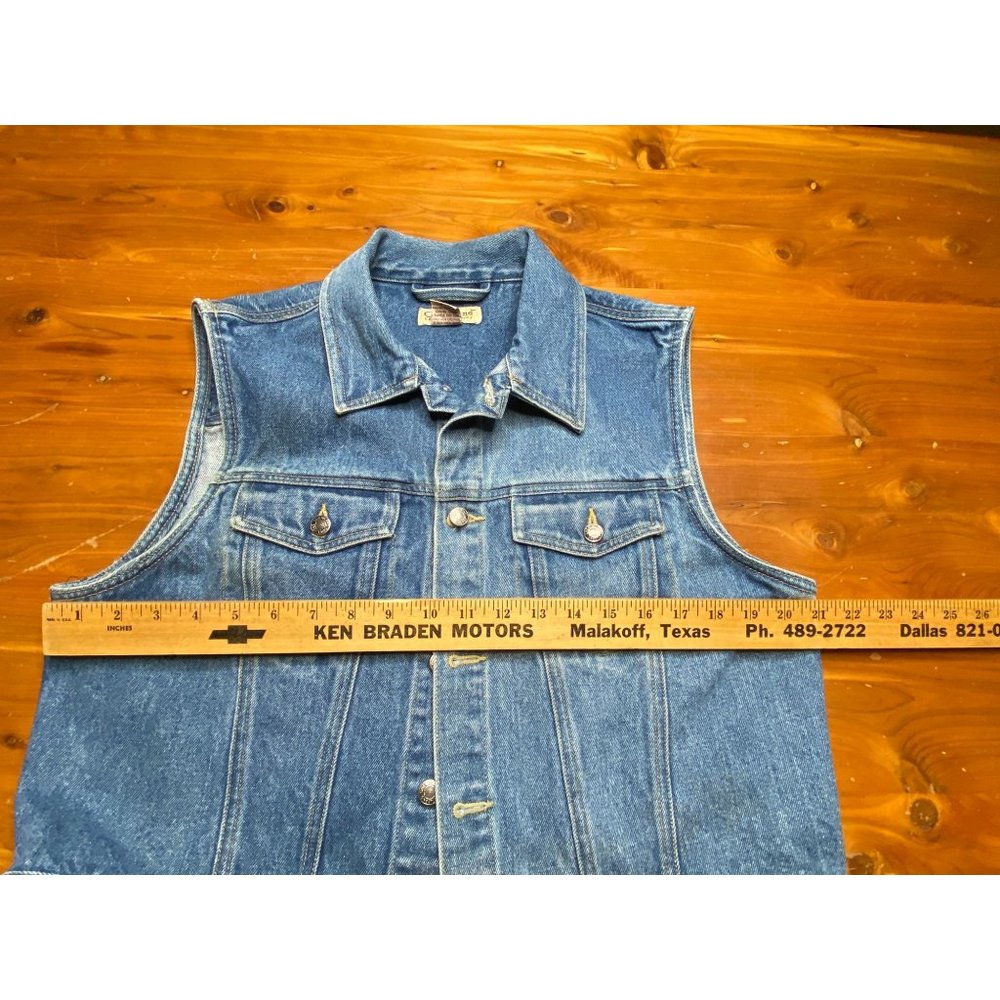 Great Land Trading Co. Denim Vest Women's Size Medium Button Down Collared - Picture 5 of 6